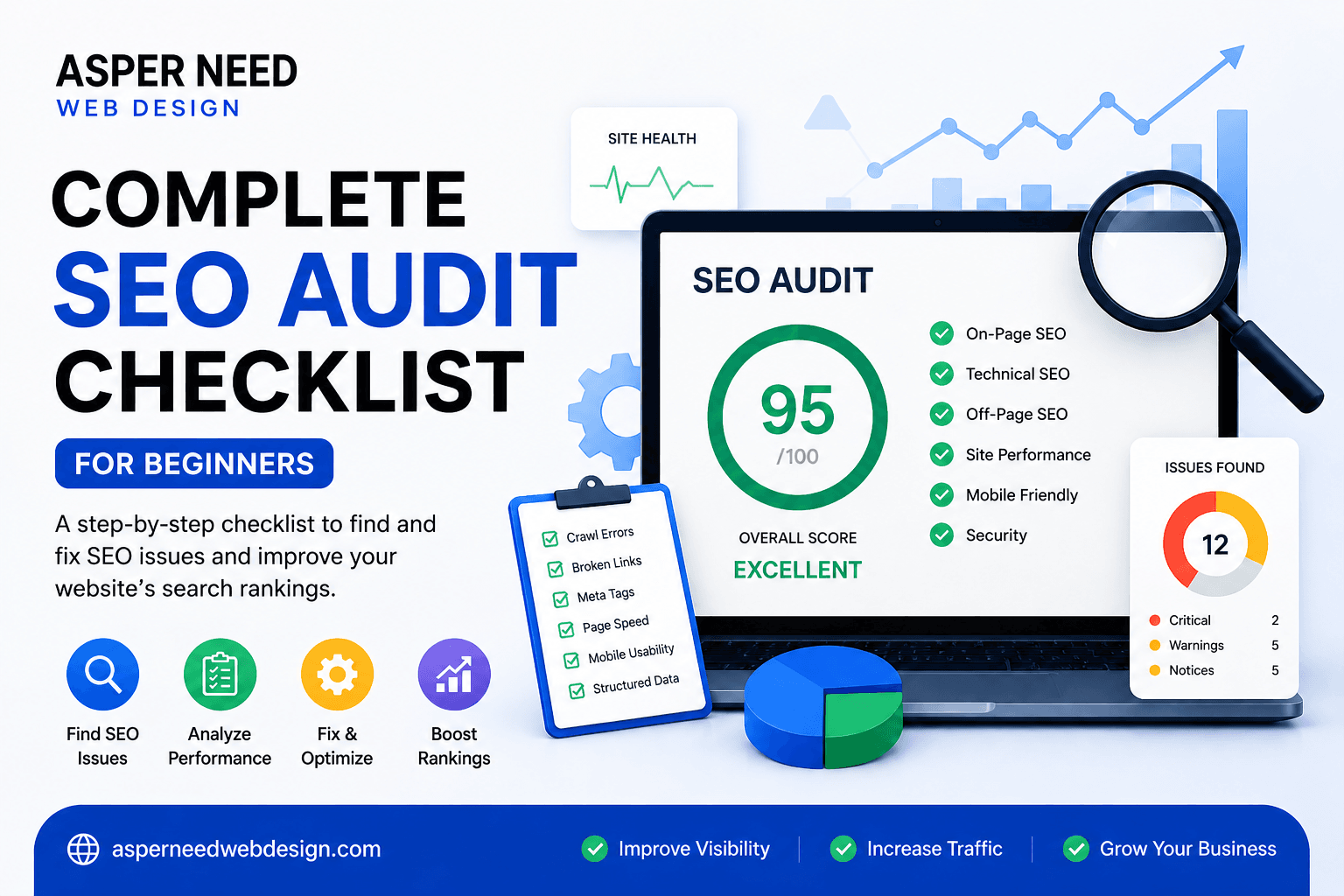complete seo audit checklist for beginners to find and fix website seo issues
