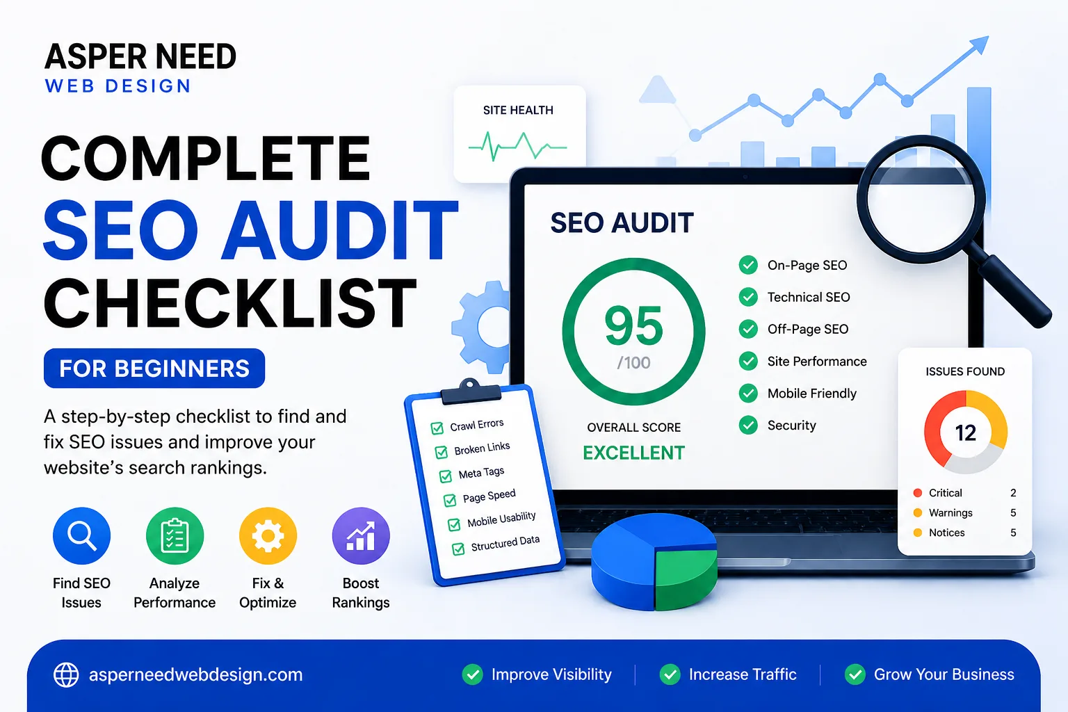 complete seo audit checklist for beginners to find and fix website seo issues