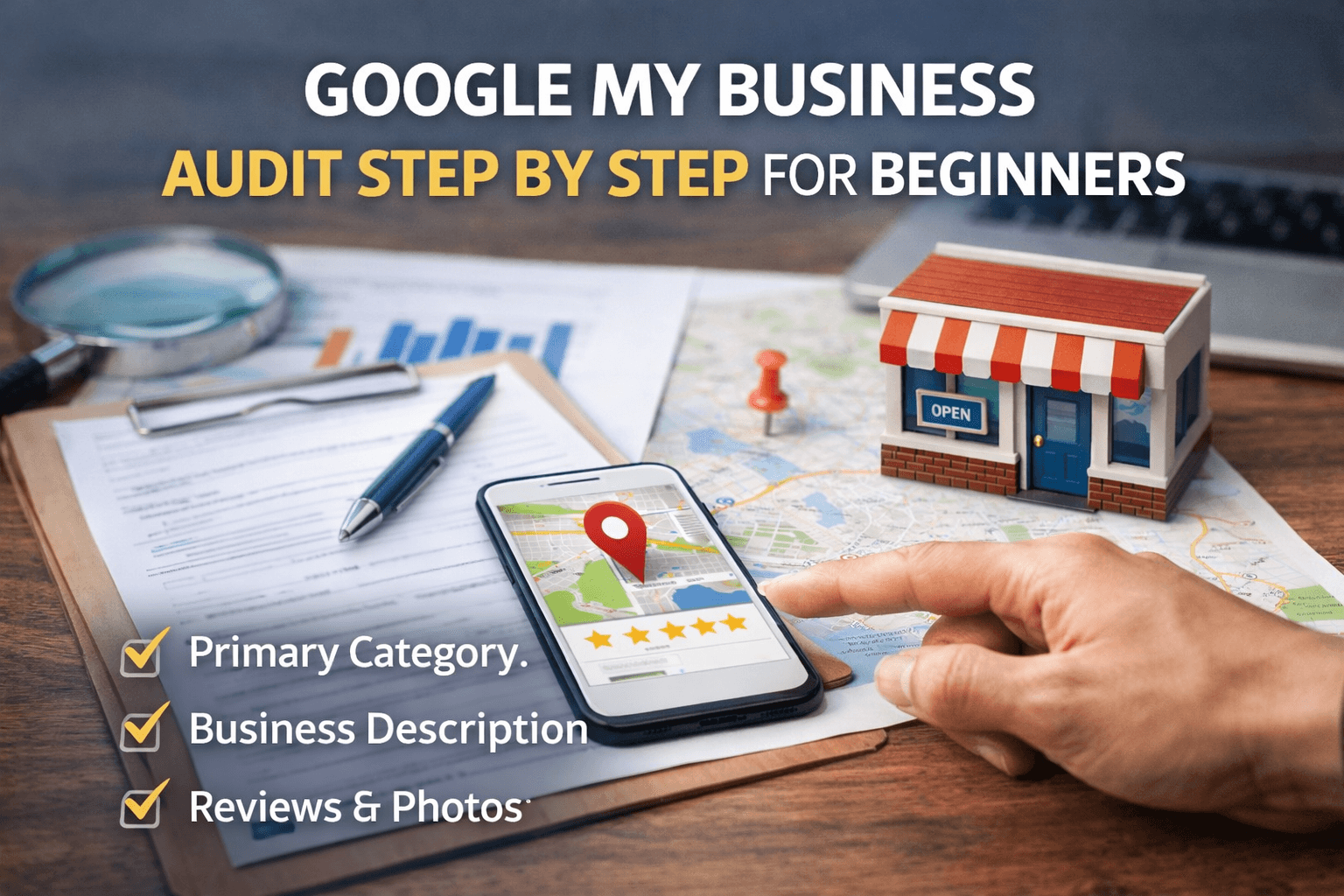 Google My Business audit step by step for beginners to improve local SEO rankings