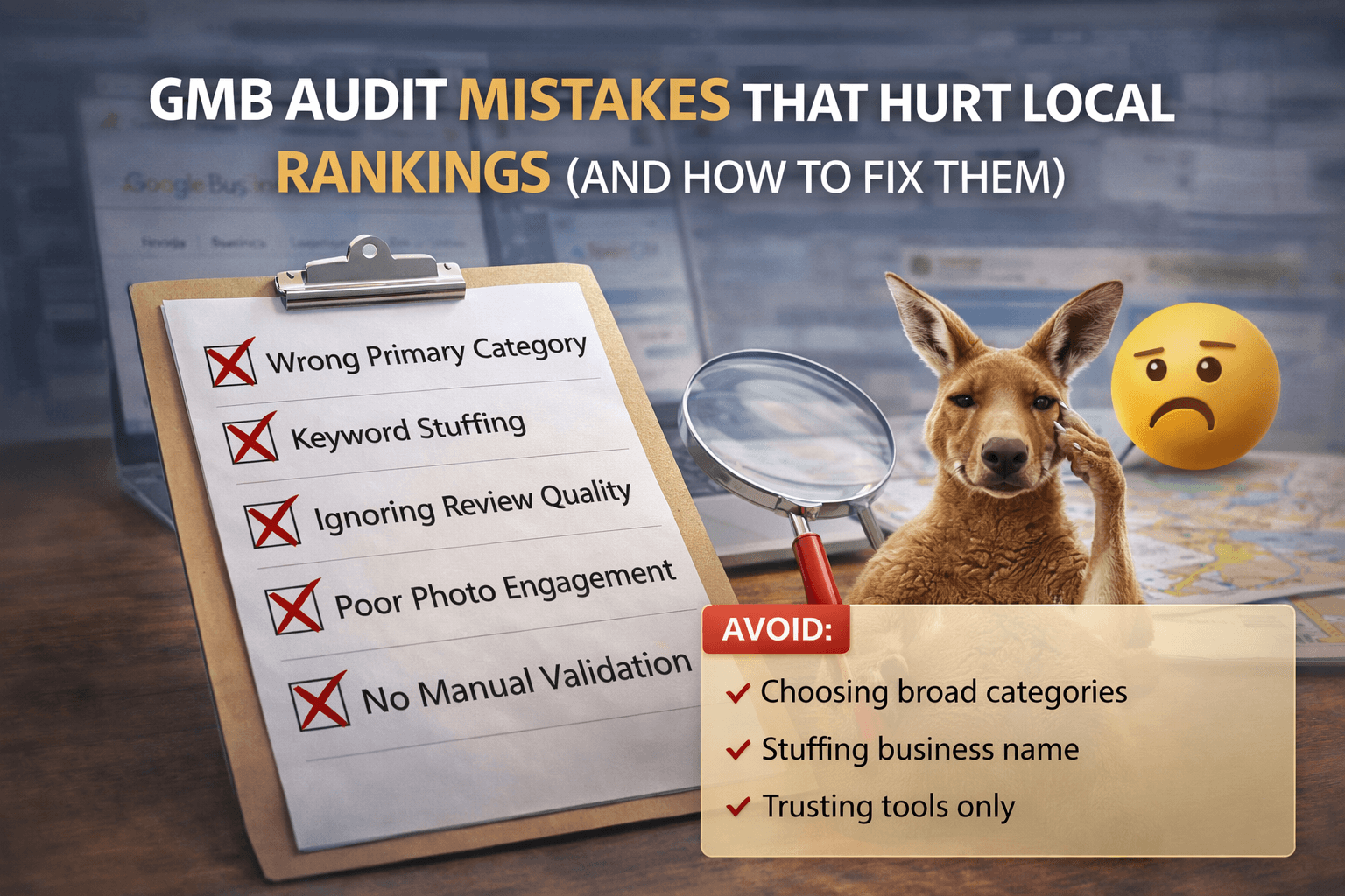 GMB audit mistakes that hurt local search rankings