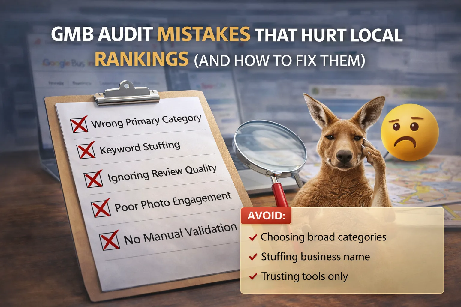GMB audit mistakes that hurt local search rankings