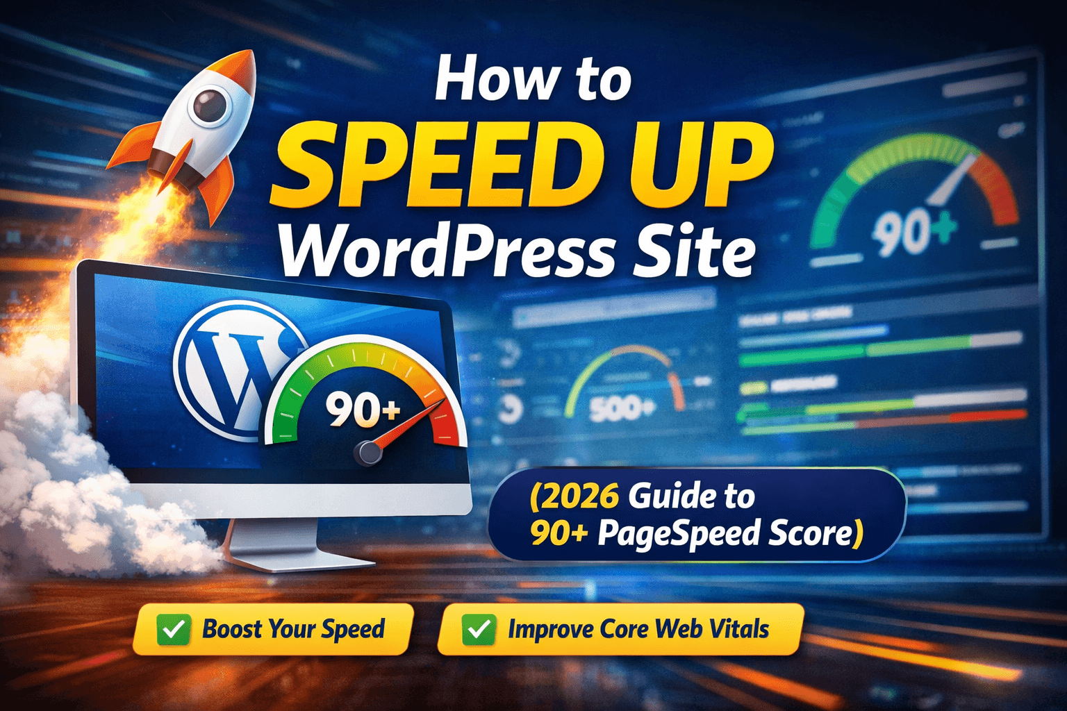 How to speed up WordPress site and achieve 90+ PageSpeed score in 2026