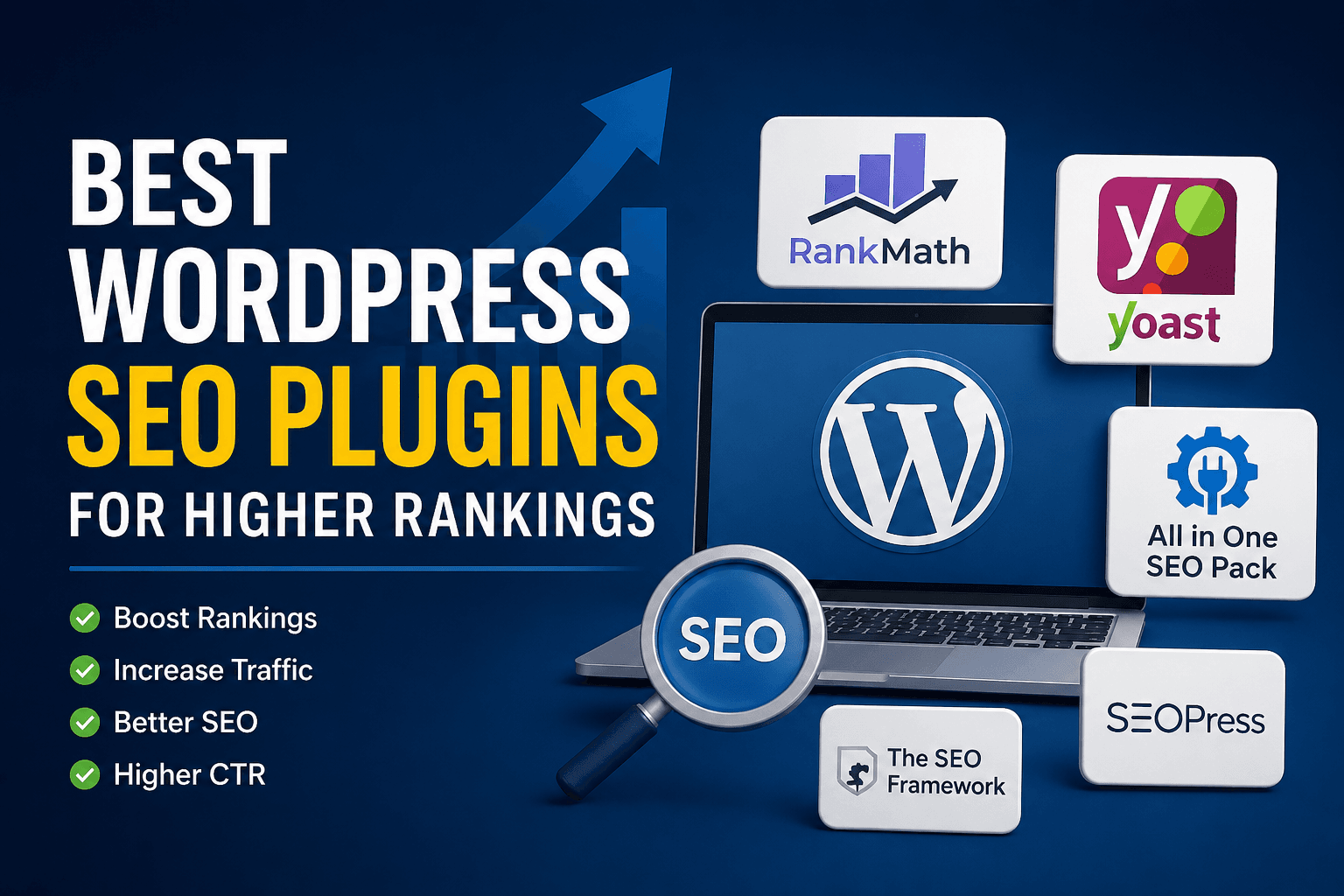 Best WordPress SEO plugins for higher rankings including Rank Math Yoast SEO and All in One SEO