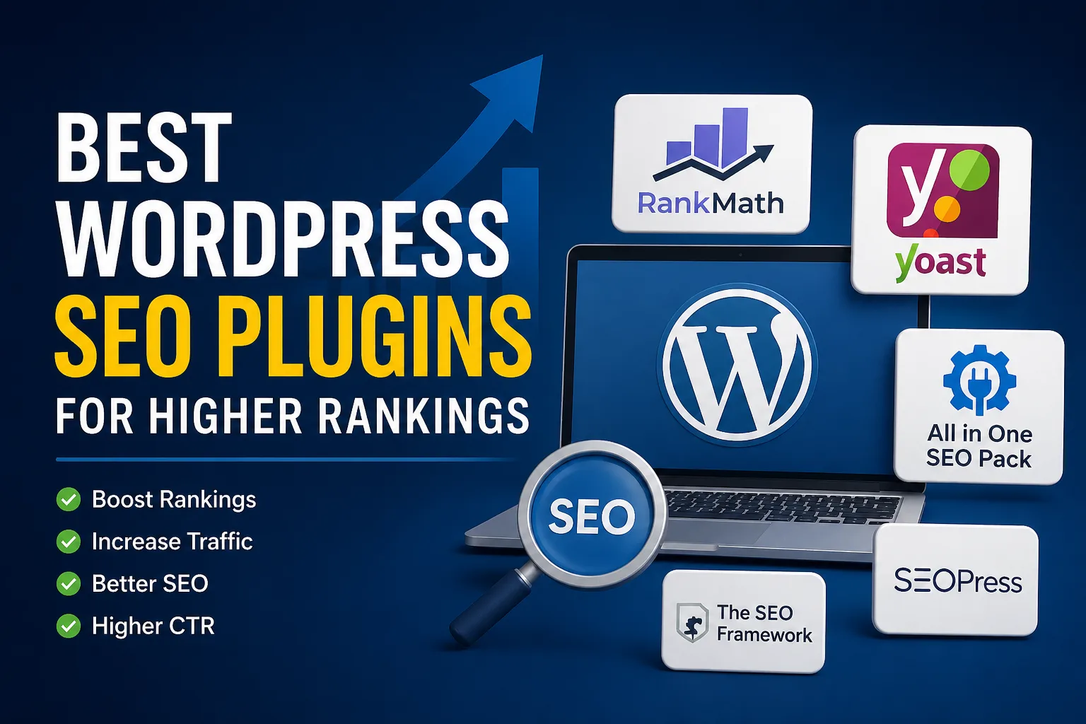 Best WordPress SEO plugins for higher rankings including Rank Math Yoast SEO and All in One SEO